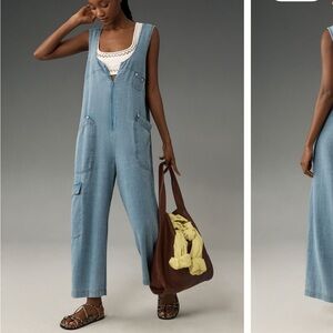 Pilcro Blue Denim Jumpsuit